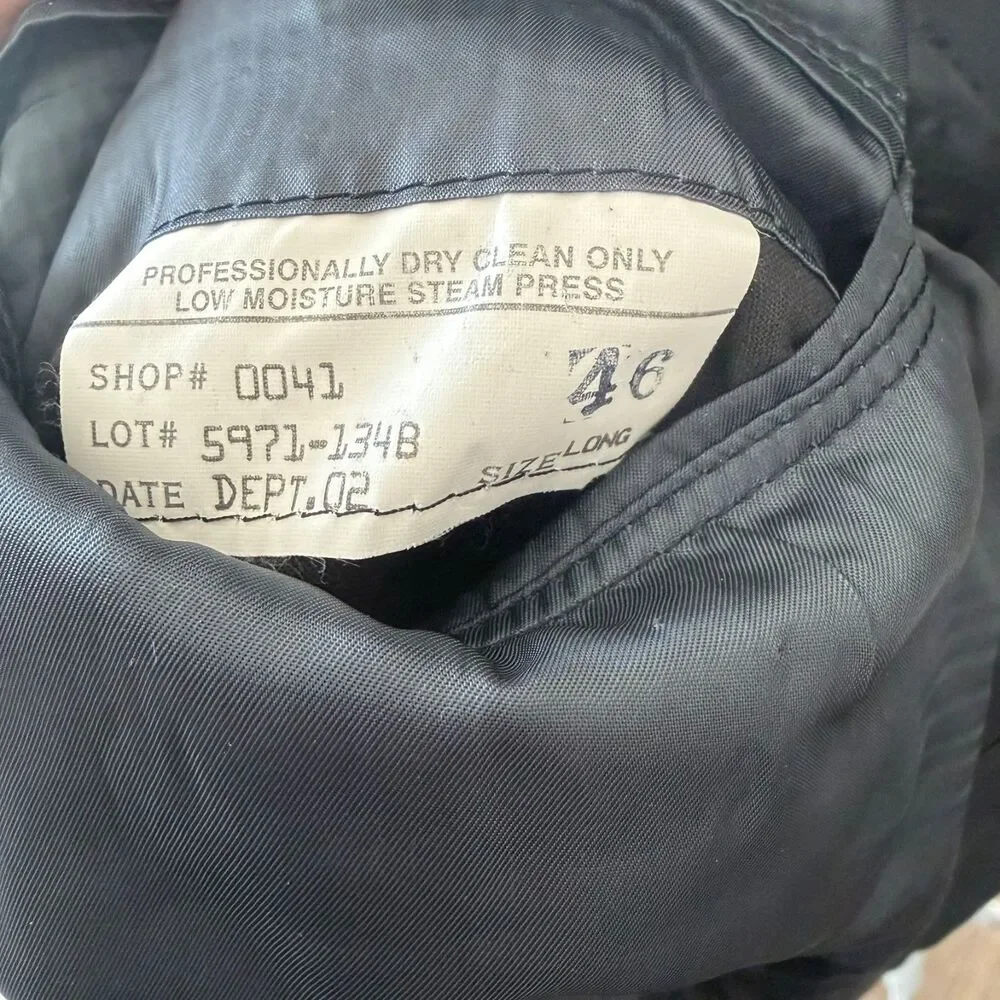 Brooks Brothers Makers Blazer 46L Gray Plaid Pure Wool USA Brooksflax Two Button